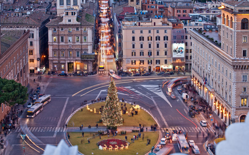 <p><strong>What to see: </strong>Giant Christmas trees dominate outside the Colosseum, the Spanish Steps, and Piazza Venezia, and nativity scenes fill up Rome’s many churches during the holidays. St. Peter’s Square boasts a particularly spectacular nativity. Explore Santa Maria del Popolo's quirky “100 Presepi” exhibit, which displays crèches from across the world.</p> <p><strong>Where to stay: </strong>The streamlined <a rel="nofollow noopener" href="http://www.lungarnocollection.com/portrait-roma" target="_blank" data-ylk="slk:Portrait Rome;elm:context_link;itc:0;sec:content-canvas" class="link ">Portrait Rome</a> offers modern but luxurious digs in sight of the Spanish Steps. The Villa Spalletti Trivelli welcomes guests into a historic (and still family-owned) home on Quirinal Hill.</p> <p><strong>What to eat: </strong>No visit to Rome is complete without a stroll through Trastevere, and <a rel="nofollow noopener" href="http://www.darpoeta.com/index_en.html" target="_blank" data-ylk="slk:Dar;elm:context_link;itc:0;sec:content-canvas" class="link ">Dar </a><a rel="nofollow noopener" href="http://www.darpoeta.com/index_en.html" target="_blank" data-ylk="slk:Poeta;elm:context_link;itc:0;sec:content-canvas" class="link ">Poeta</a>’s sourdough pizzas are a great excuse to get you there. For a taste of Roman local life, head to the low-key I Buoni Amici (Via Aleardo Aleardi, 4).</p>