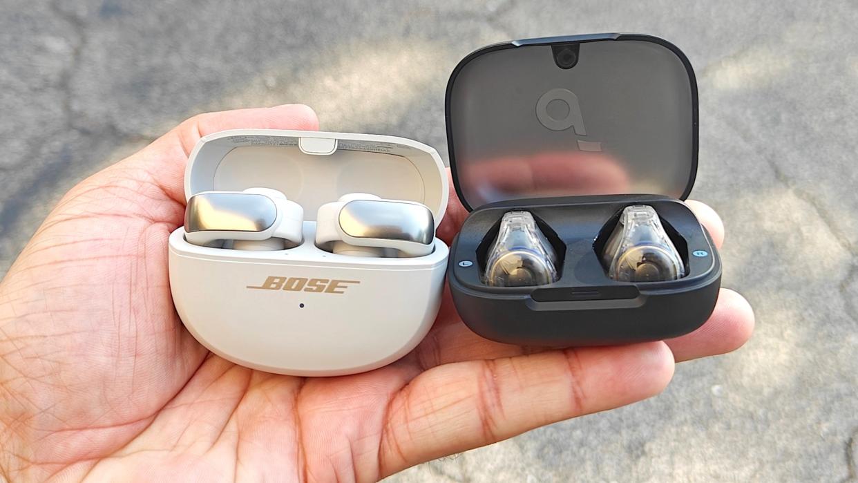  Bose Ultra Open Earbuds vs Soundcore 30i listing image. 