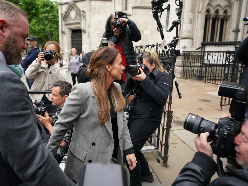 Coleen Rooney arrives at the High Court on Monday (PA)