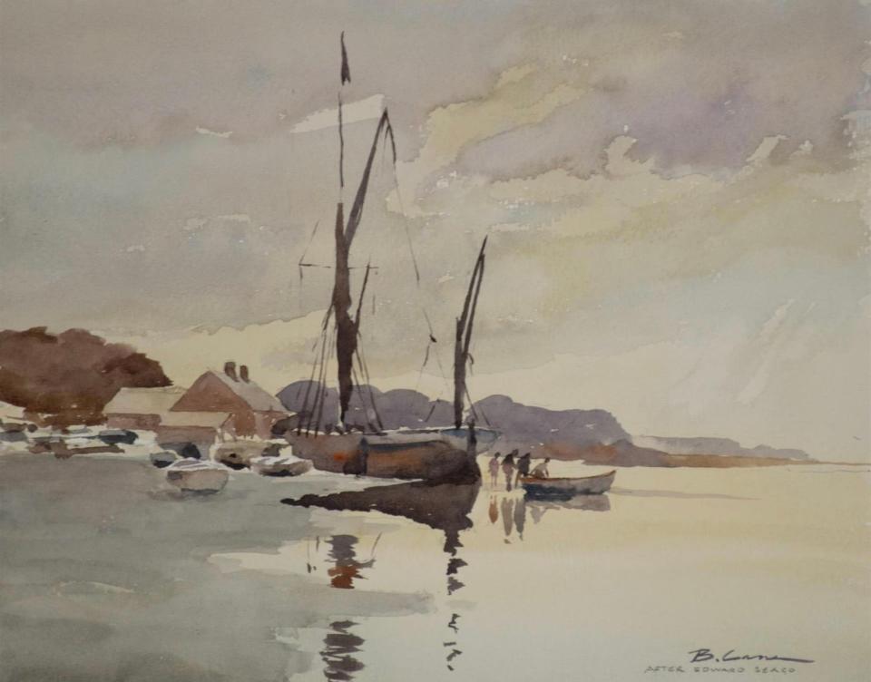 “Thames Barge” after Edward Seago by Bill Lane.