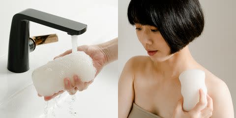 來自日本的天然蒟蒻海綿，最初是農夫為了清潔嬰兒肌膚而研製出的 COPYRIGHT: Hearst Owned