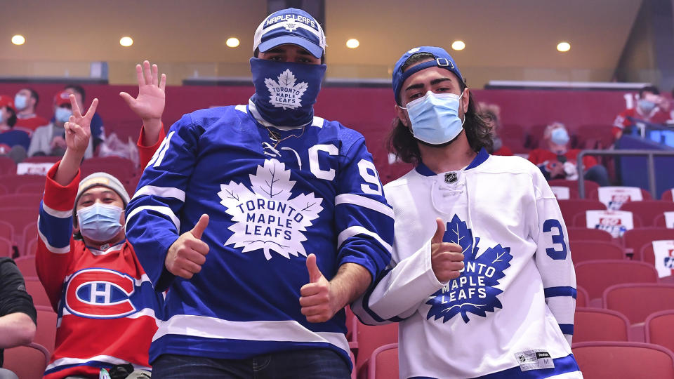 Fans will be back in the building Monday night in Toronto for Game 7 between the Maple Leafs and Canadiens. (Photo by Minas Panagiotakis/Getty Images)