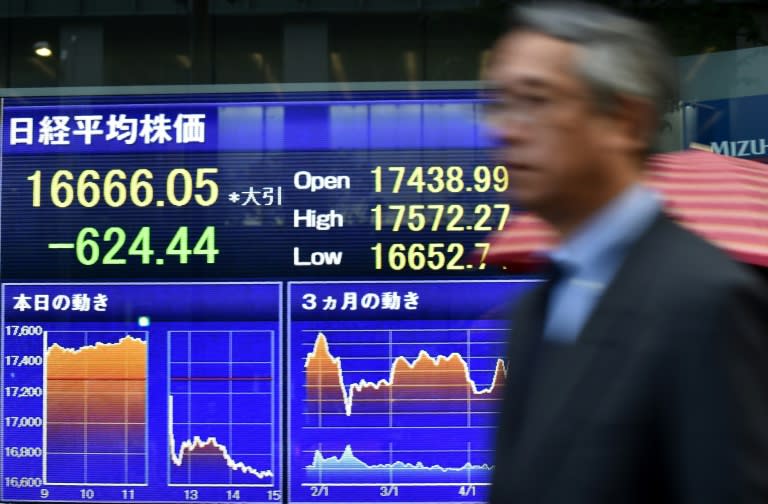 Tokyo's Nikkei index plunged more than 3.5 percent as the Bank of Japan held fire on a fresh round of widely expected stimulus measures
