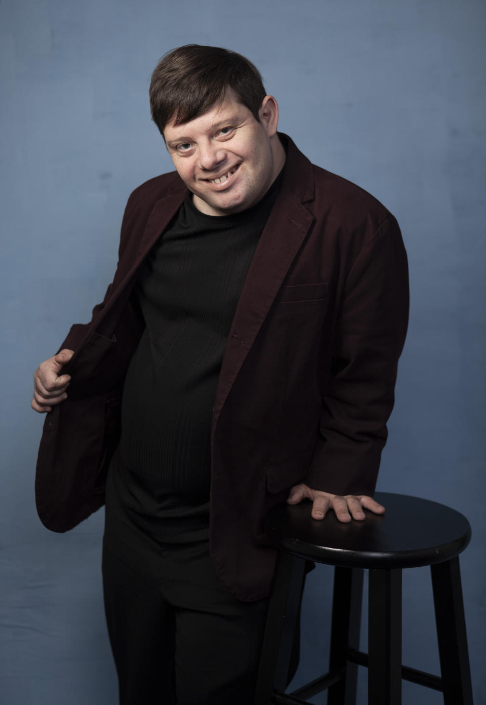 In this Dec. 5, 2019, photo Zack Gottsagen poses for a portrait in Los Angeles. Gottsagen was named one of The Associated Press’ Breakthrough Entertainers of 2019. (Photo by Rebeca Cabage/Invision/AP)