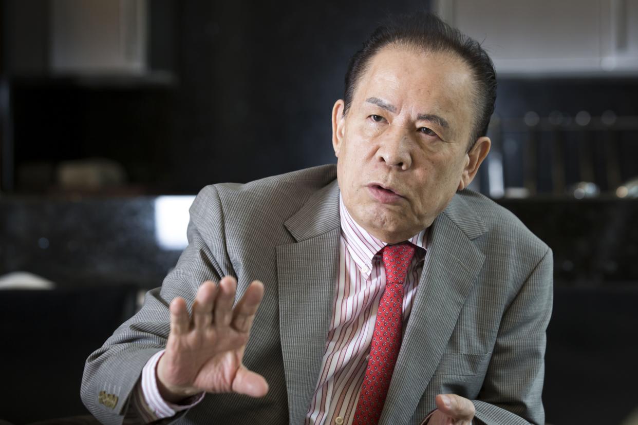 Kazuo Okada, founder of Universal Entertainment Corp., speaks during an interview in Tokyo, Japan, on Friday, Sept. 14, 2018. Okada, who also co-founded Wynn Resorts Ltd., was formerly chairman at Universal Entertainment.