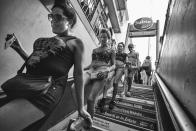 <p>Women from El GondoliÌn enter the Buenos Aires subway. (Copyright © 2018 by Kike Arnal. These images originally appeared in Revealing Selves: Transgender Portraits from Argentina, published by The New Press. Reprinted here with permission.) </p>