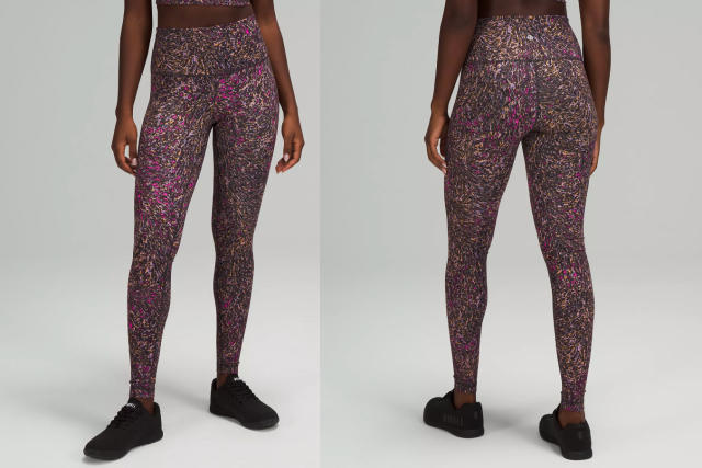 Lululemon Just Breathe Black Cheetah Print Full Length leggings