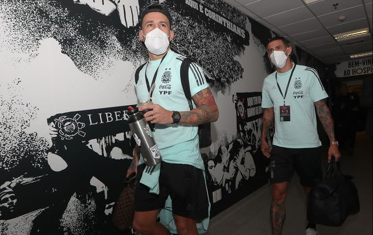 La llegada de la selección argentina al estadio