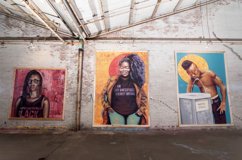 A mural in Brandan Odums' "Studio Be" exhibit (2017). (Photo: Brandan Odums)