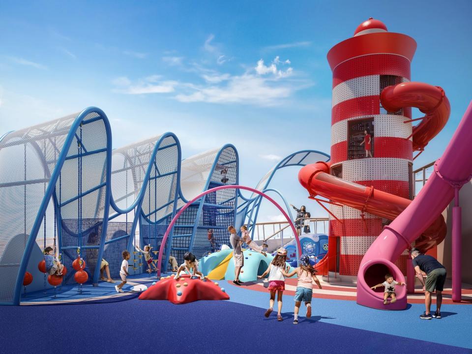 rendering of a playground on Utopia of the Seas