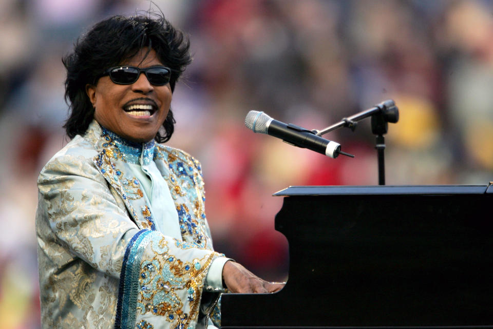 Little Richard playing piano.