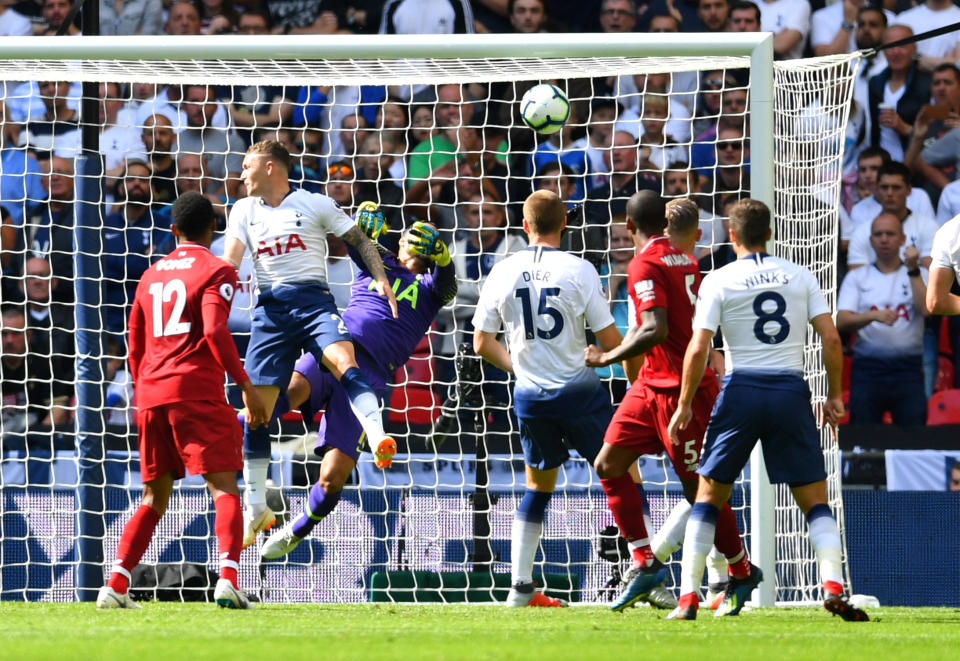 Georginio Wijnaldum scored Liverpool’s first goal in the 39th minute. (Reuters/Dylan Martinez)