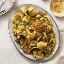 <p>This flavorful roasted cauliflower dish is easy to make and packs a flavor punch with a perfectly salty anchovy sauce.</p><p><em>Get the <a href="https://www.womansday.com/food-recipes/a31002791/charred-cauliflower-recipe/" rel="nofollow noopener" target="_blank" data-ylk="slk:Charred Cauliflower recipe;elm:context_link;itc:0;sec:content-canvas" class="link ">Charred Cauliflower recipe</a>.</em></p>