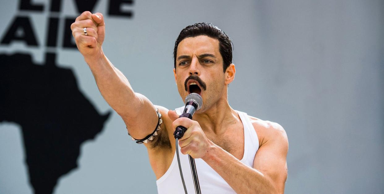 rami malek as freddie mercury in bohemian rhapsody