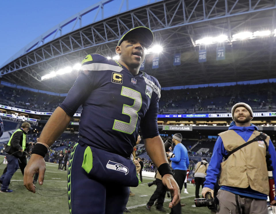 Seattle Seahawks quarterback Russell Wilson wants a new contract. (AP)