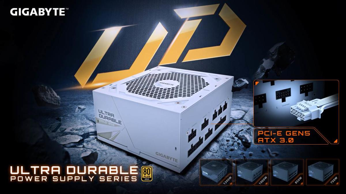 GIGABYTE Launches White Version UD850GM PCIE 5.0 and UD750GM PCIE 5.0 Power Supplies