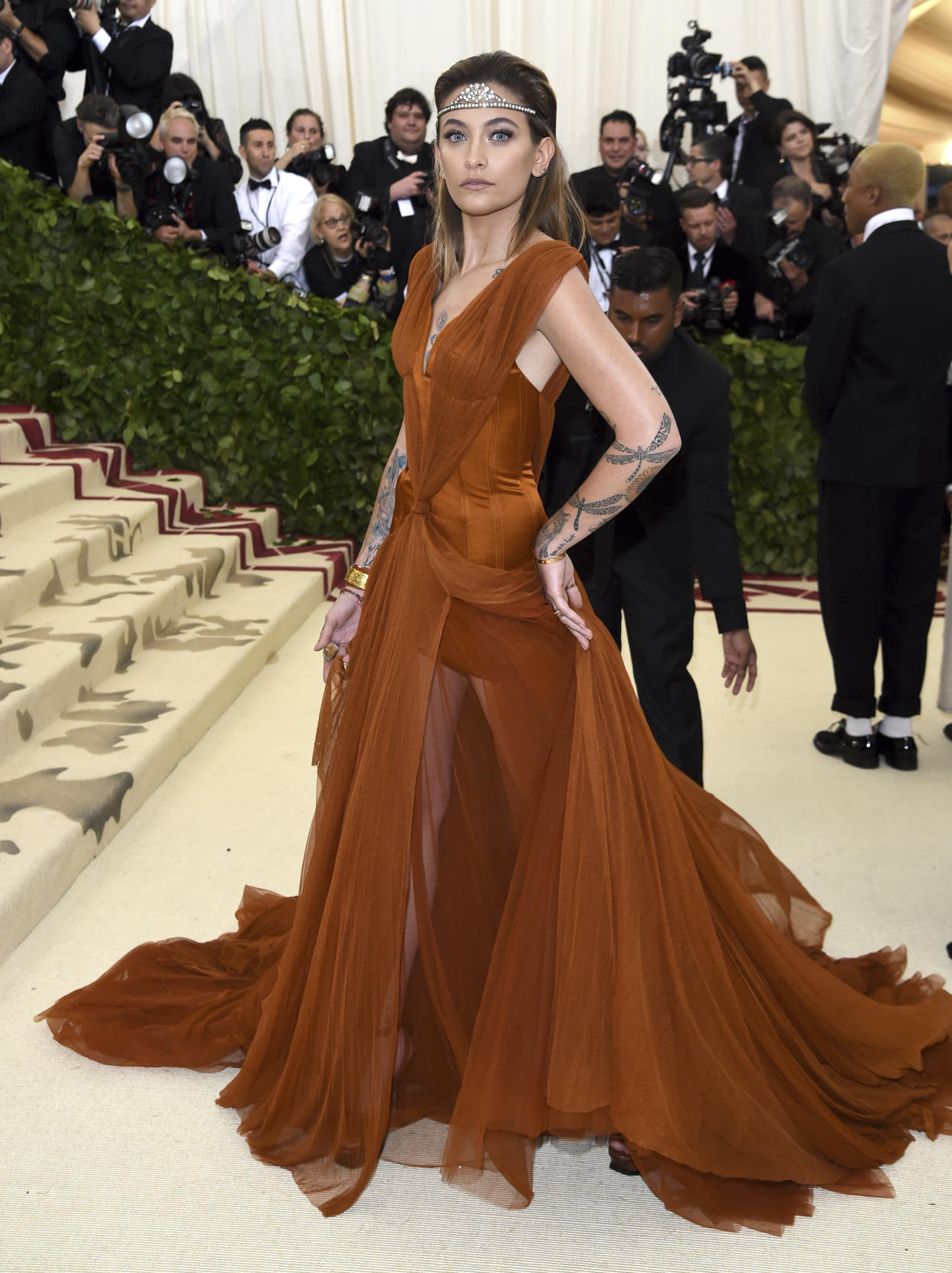 Paris Jackson attends The Metropolitan Museum of Art’s Costume Institute benefit gala celebrating the opening of the Heavenly Bodies: Fashion and the Catholic Imagination exhibition on Monday, May 7, 2018, in New York. (Photo by Evan Agostini/Invision/AP)