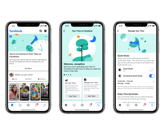 Facebook's new quiet mode feature helps you schedule time away from the app and its notifications.