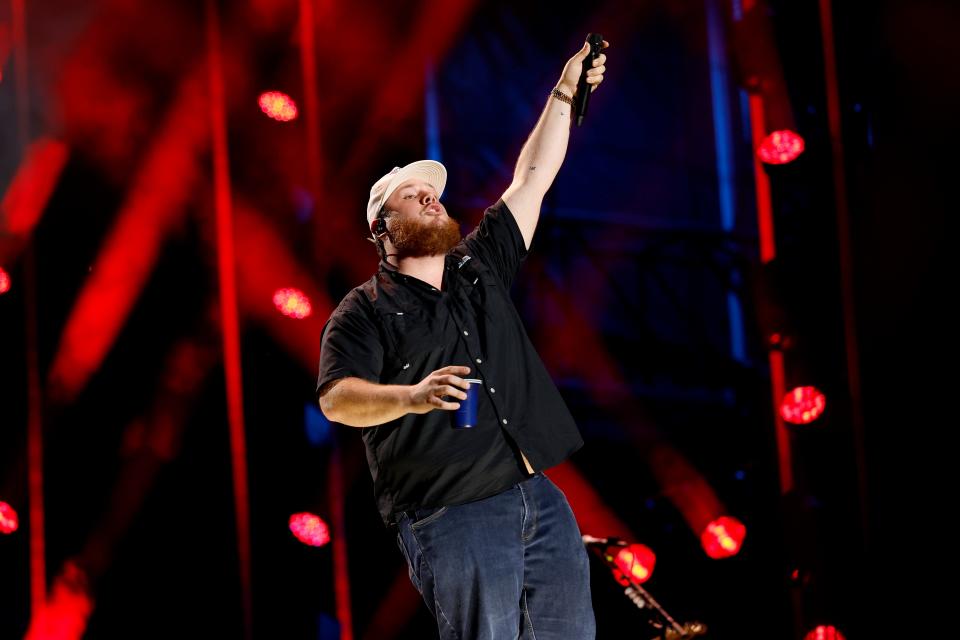 Luke Combs performs at CMA Fest at Nissan Stadium on June 8, 2023 in Nashville, Tenn.