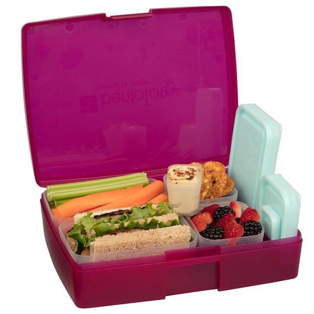 Bentology Lunch Bag Box Set - Bento 12 Piece - Pink - Paris