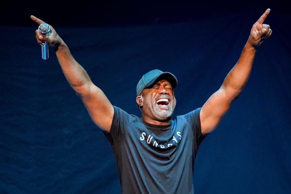 Darius Rucker performs opening for Brooks and Dunn at Bridgestone Arena in Nashville, Tenn., Saturday, June 18, 2022.