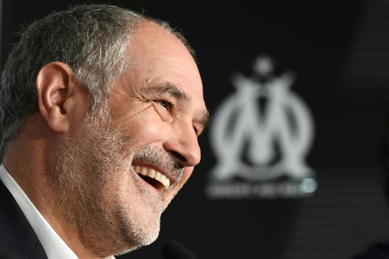 Olympique Marseille's sport director Andoni Zubizarreta, seen during a press conference at the Robert Louis-Dreyfus stadium in Marseille, in 2016