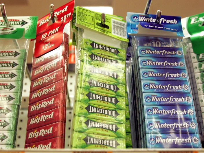 Packs of chewing gum.
