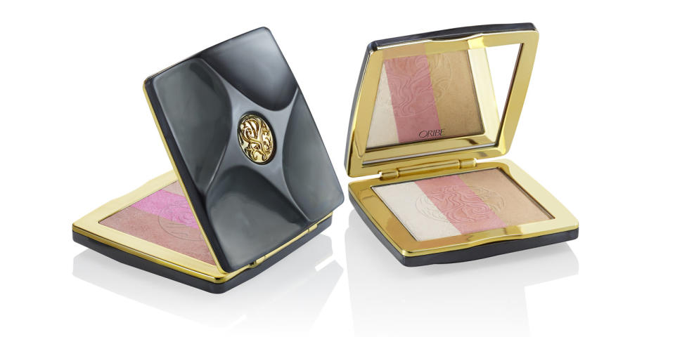 <p><strong>Oribe</strong> Illuminating Face Palette, $68, <a rel="nofollow noopener" href="http://www.oribe.com/illuminating-face-palette.html" target="_blank" data-ylk="slk:oribe.com;elm:context_link;itc:0;sec:content-canvas" class="link ">oribe.com</a>. </p>