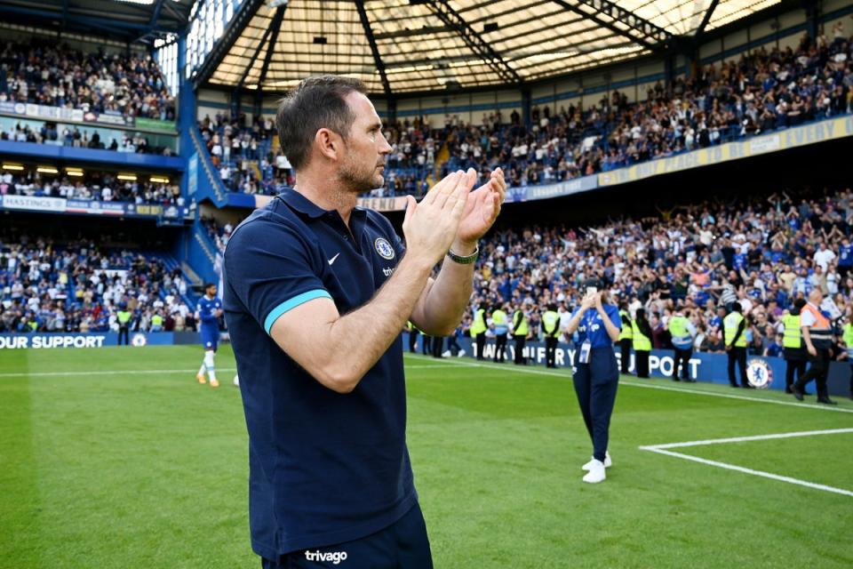 Goodbye: Lampard finishes his second stint at Chelsea with a positive draw  (Chelsea FC via Getty Images)