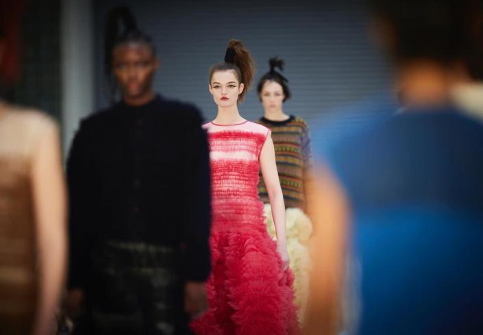 90s hair and red lips were big on the Fall/Winter 2022 catwalks (Shaun James Cox/PA)