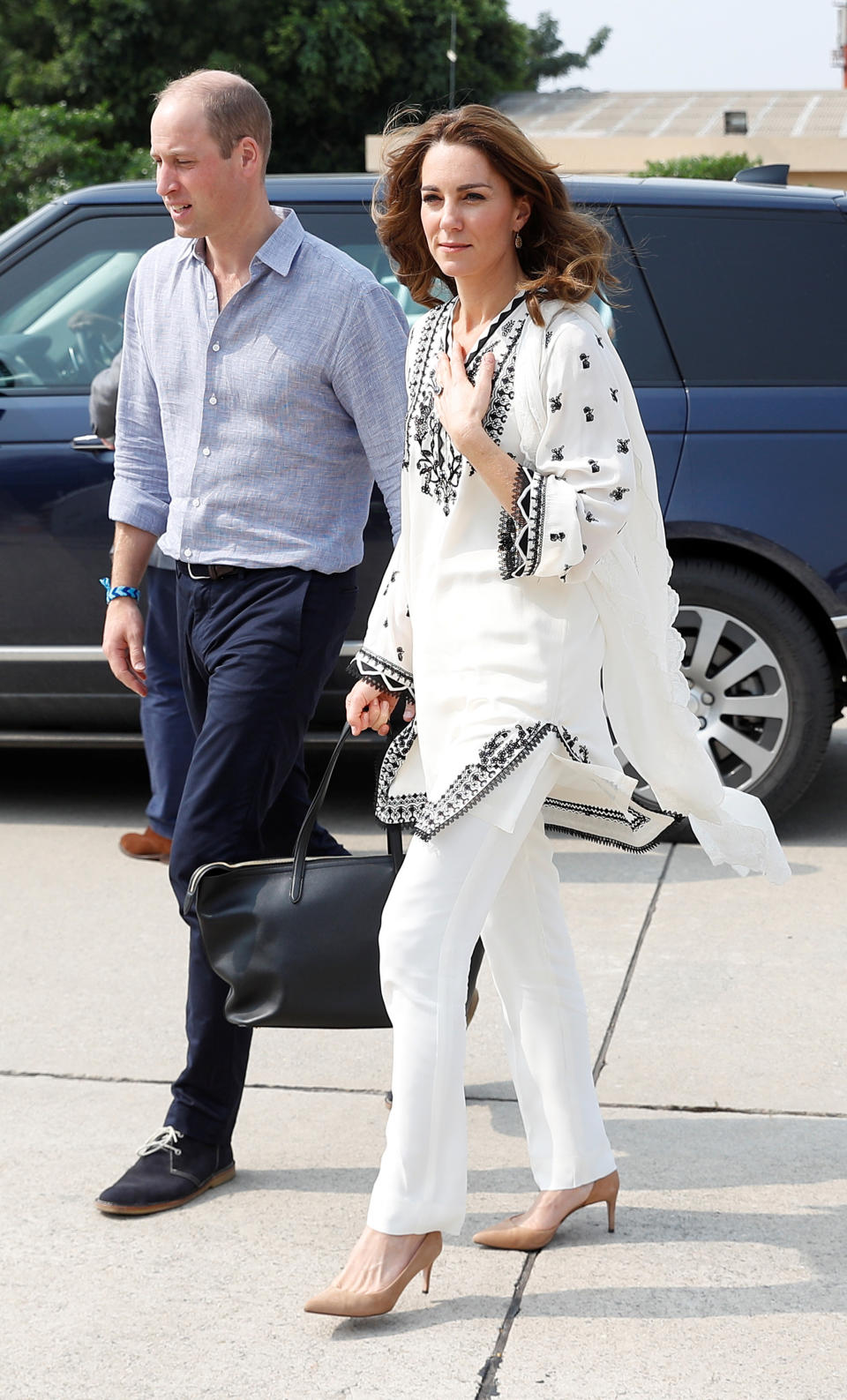 October 18, 2019: The Duke And Duchess Of Cambridge leave Lahore airport