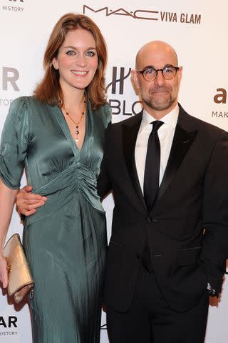 <p>Jason Kempin/WireImage</p> Felicity Blunt and Stanley Tucci in 2012.