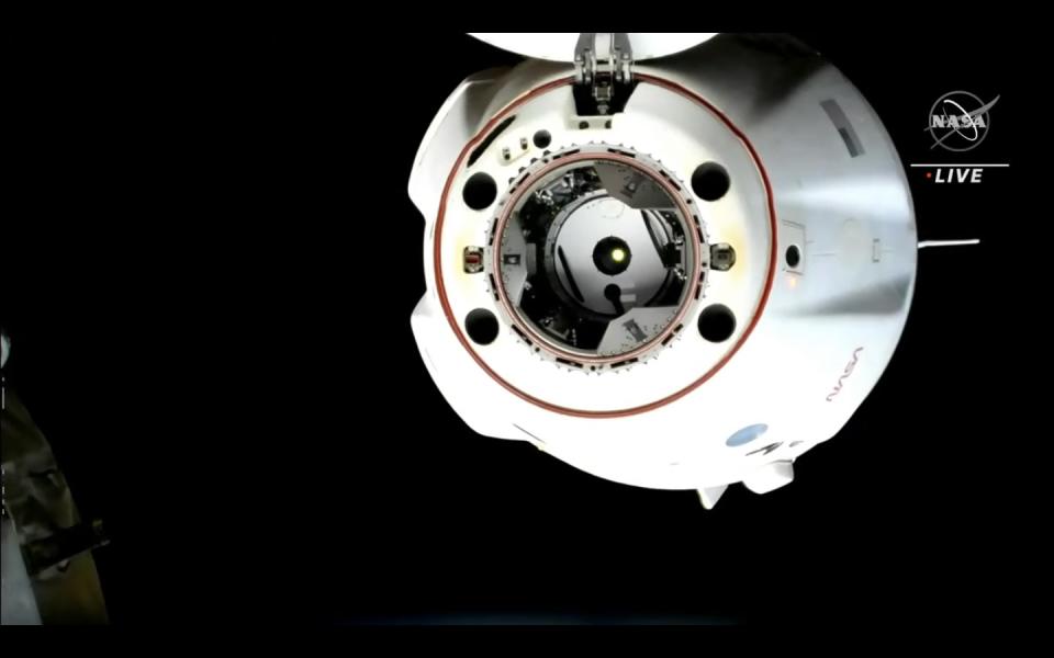 The SpaceX Dragon capsule Endurance, carrying the Crew-3 astronauts, undocks from the International Space Station on May 5, 2022.