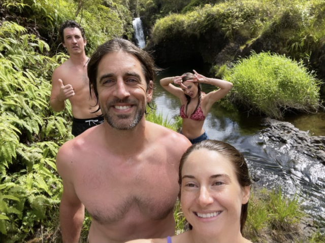 Aaron Rodgers In Shirtless Hawaiian Hiking Couple's Adventure with Miles  Teller!