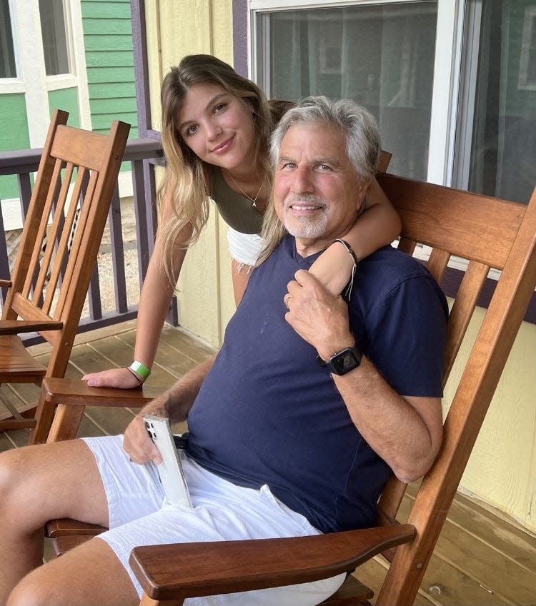 Ira Jaffee with granddaughter Ella Shemesh. Jaffee, the former CEO of the Jewish Community Center in Indianapolis, died Dec. 9.