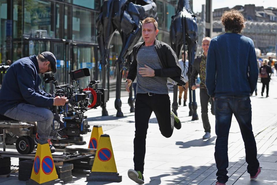 Ewan McGregor filming the sequel to ‘Trainspotting’ (Getty Images)