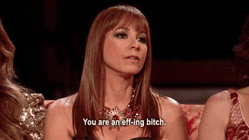 Jill Zarin saying "you are an effing bitch"