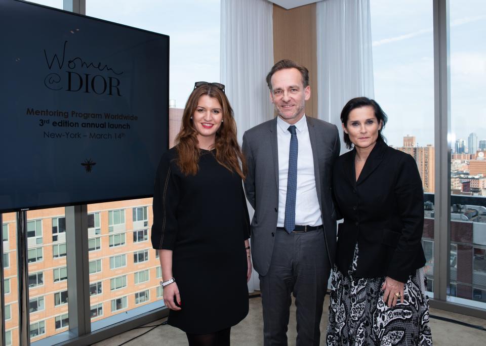 <h1 class="title">Marléne Schiappa, Renaud de Lesquen, and Emmanuelle Favre</h1><cite class="credit">Photo: Andrew Morales/WWD/Shutterstock</cite>