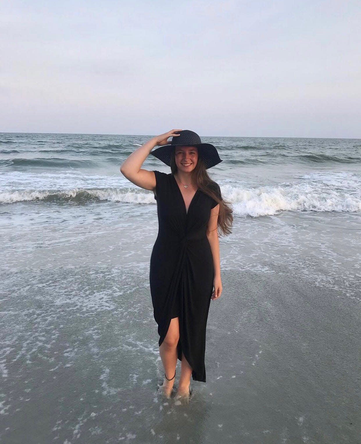 Lauran Hicks, pictured while on vacation in Myrtle Beach, remains in a coma following a motorcycle crash. Lauran's mom, Sandy Hicks, said her daughter loves to travel.