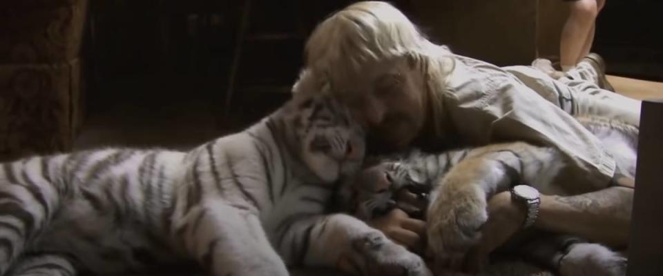 Joe Exotic with tiger cubs