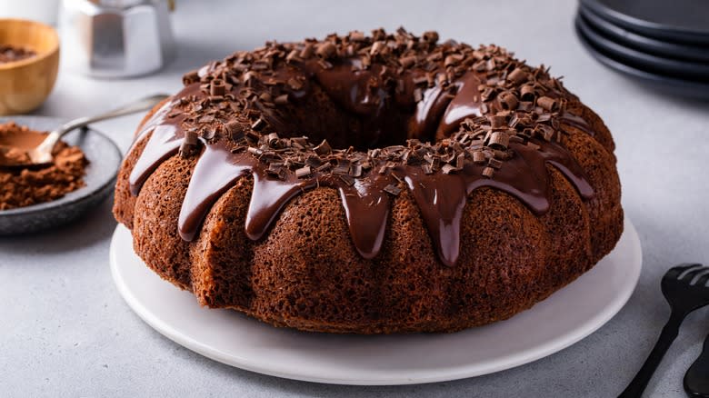 cake with chocolate ganache