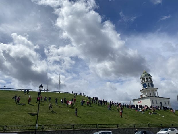 Freedom Nova Scotia has organized multiple rallies in the greater Halifax area, largely ignoring public health protocols. (Freedom Nova Scotia/Facebook - image credit)