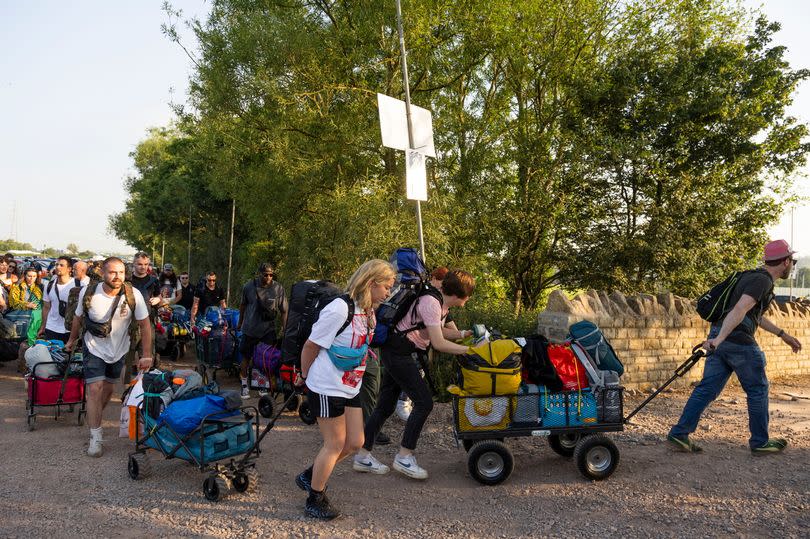 Glastonbury Festival attendees