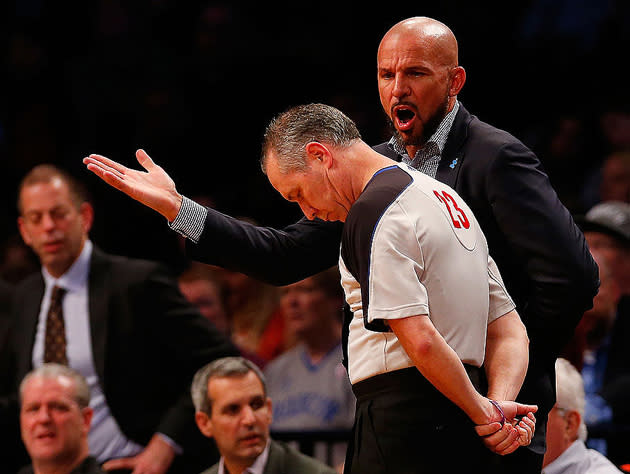 Jason Kidd lets loose on the blue. (Getty Images)