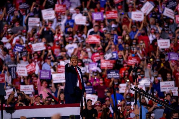 Trump spoke at a rally in North Carolina on Wednesday (Getty Images)