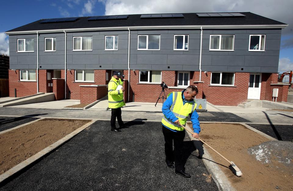 Rapid-build modular housing in Dublin, Ireland. Photo: Brian Lawless/PA Archive/PA Images