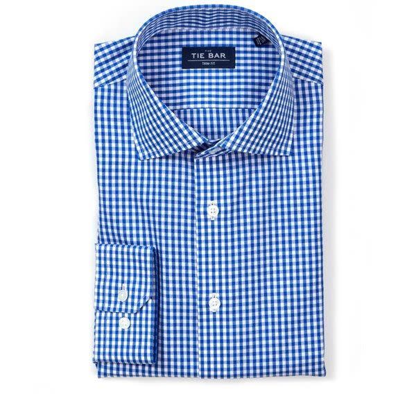 Gingham Classic Blue Non-Iron Dress Shirt