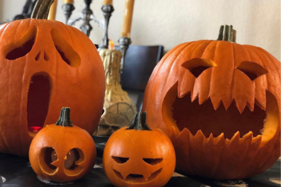 Spooky family of <em>jack-o'-lanterns </em><p>Kandi Currier-Atchley</p>