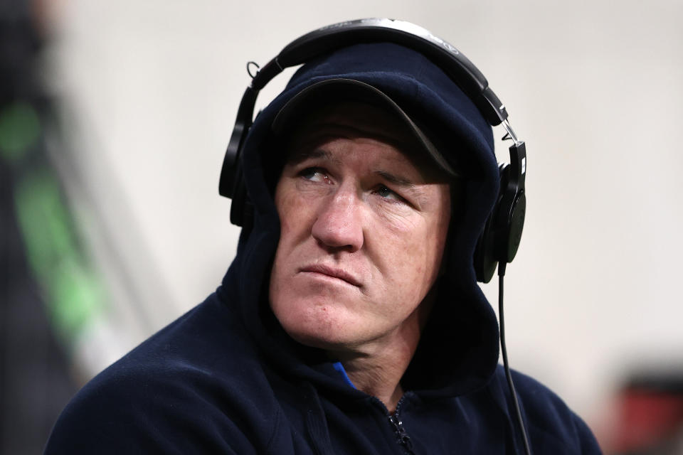 Paul Gallen during commentary.