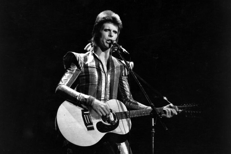 Ziggy Stardust: David Bowie performed as his intergalactic alter-ego for the last time at Hammersmith Odeon, 1973 (Getty Images)